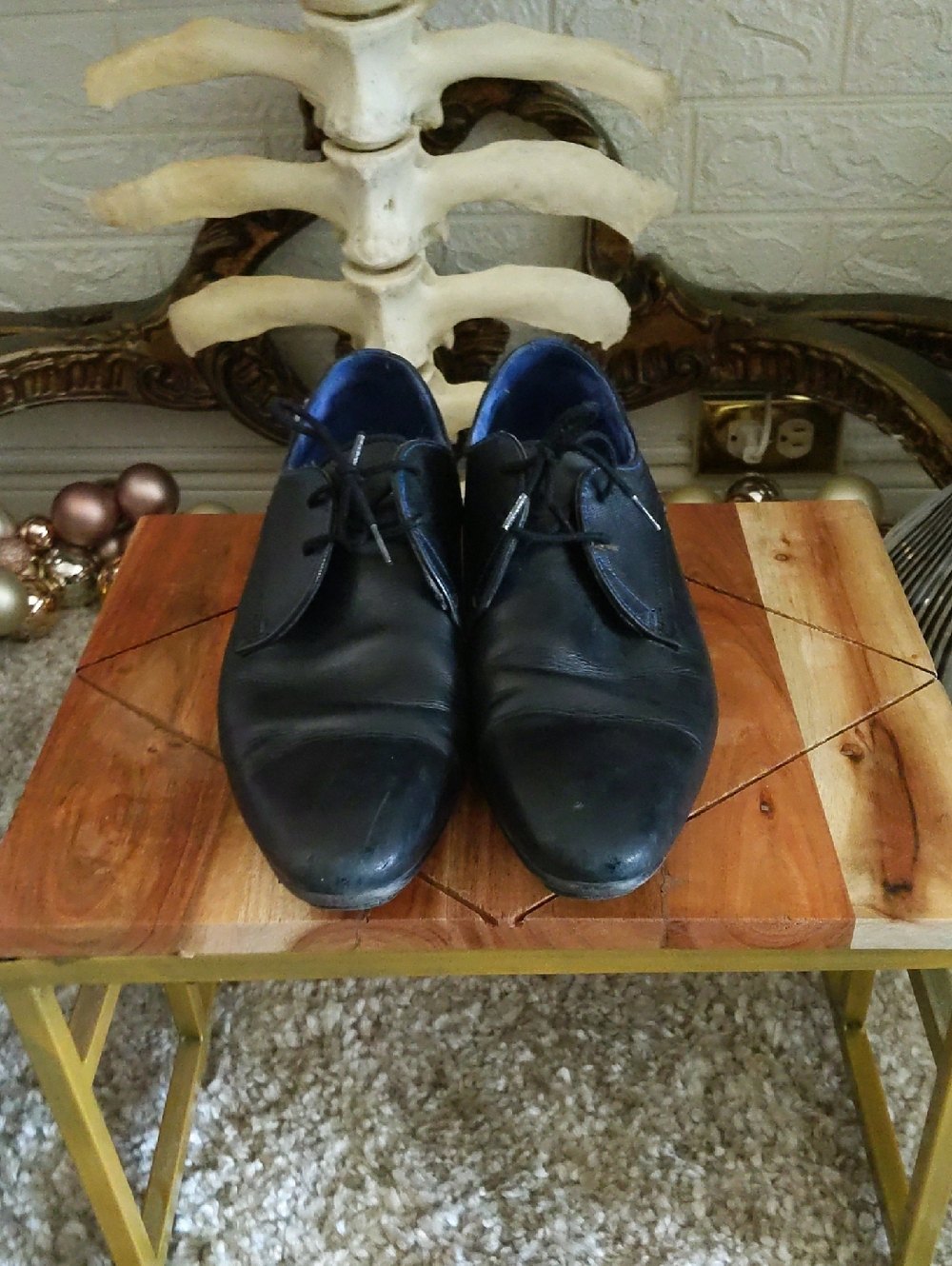 Ted Baker Classic Men’s Black Leather Lace-Up Dress Shoes
